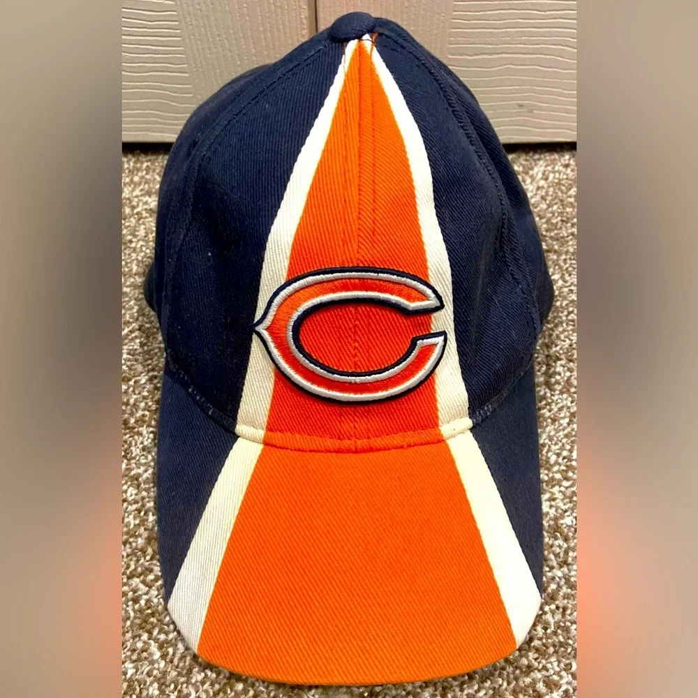Chicago Bears Hat Strapback Cap Mens Orange Blue Reebok NFL Football